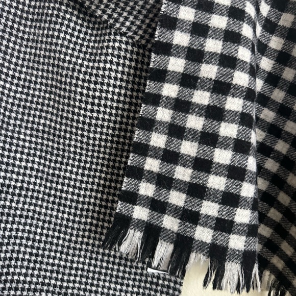 J. Crew Wool Gingham Houndstooth Scarf - Picture 9 of 13